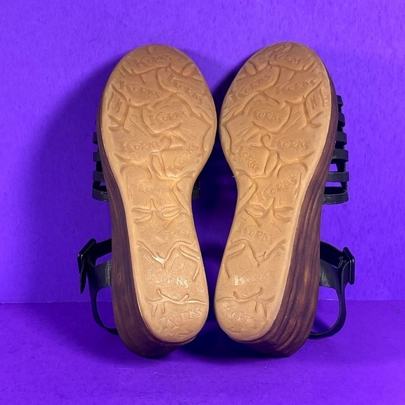 KORKS Women's Black Marley Wedge Sandals Shoe Size 11-NEW - Picture 8 of 10